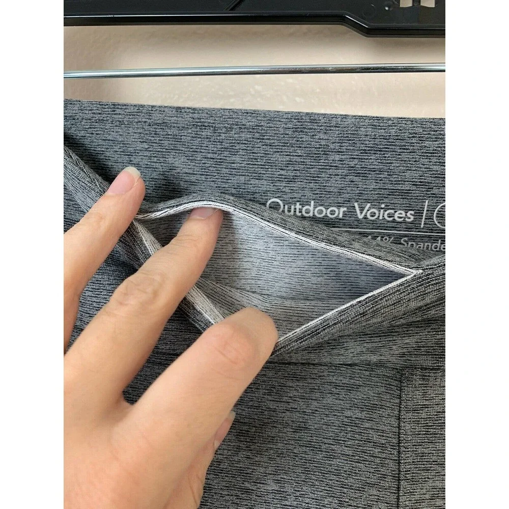 Outdoor Voices Legging Size Small Women's Gradient 7/8 Gray Colorblock Contrast